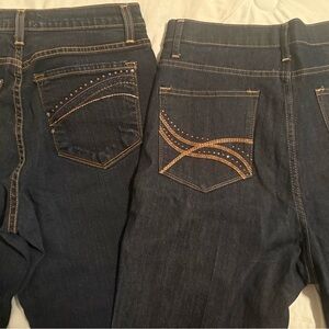 Dark Wash Women's Jeans with Embellished Back Pockets - Brand